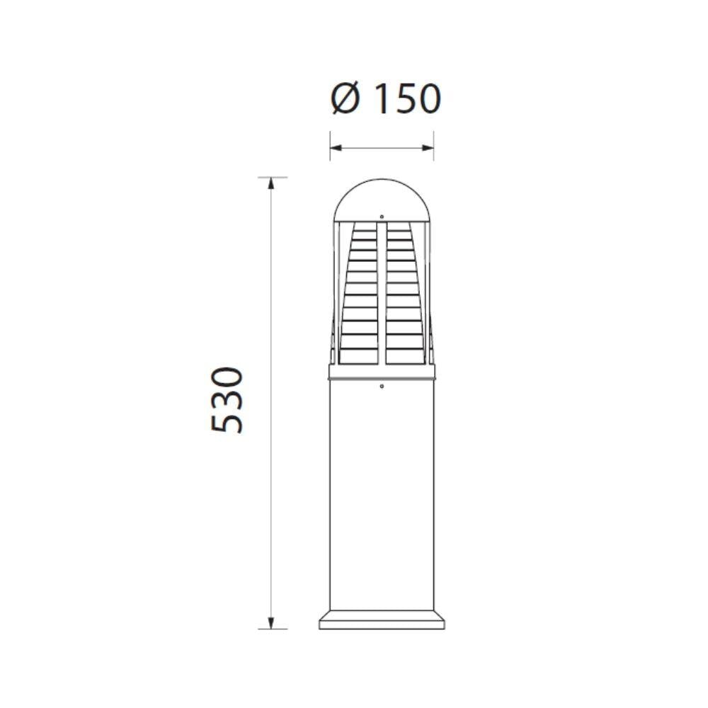 Boluce BL-2401 LEXUS - Exterior 530mm Bollard Light IP55 Silver-Boluce-Ozlighting.com.au