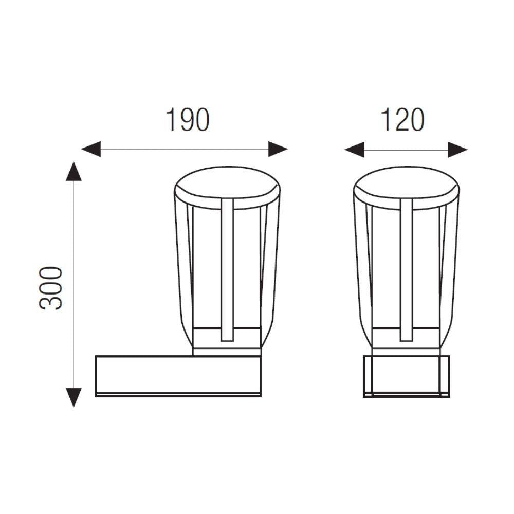 Boluce BL-2812 RAY - Exterior Wall Light IP55 Silver-Boluce-Ozlighting.com.au