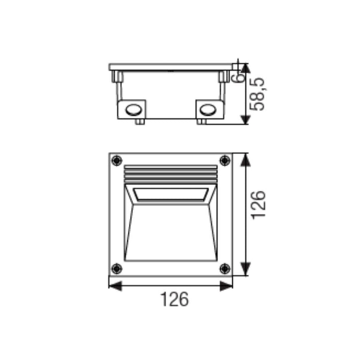 Boluce BL-3073 LID - Exterior Step Light IP65 Silver-Boluce-Ozlighting.com.au