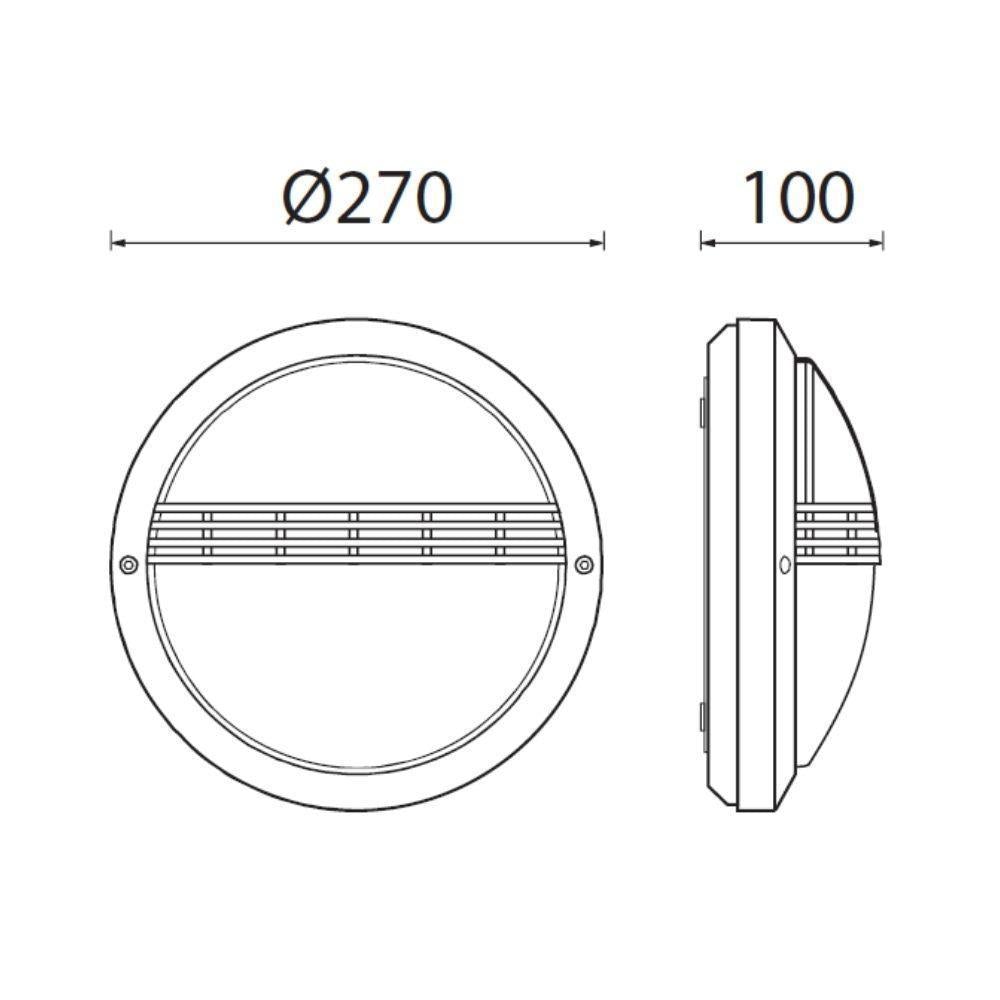 Boluce BL-3083 LASER - Exterior Round Bunker Light with Eyelid Fascia IP55-Boluce-Ozlighting.com.au