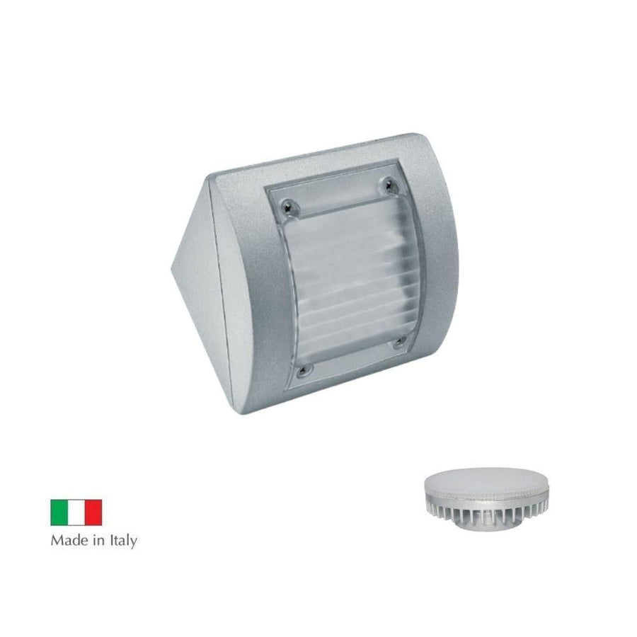 Boluce BL-7041 INTRO - Exterior Angled 6W LED Wall Light IP65 Silver 3000K-Boluce-Ozlighting.com.au