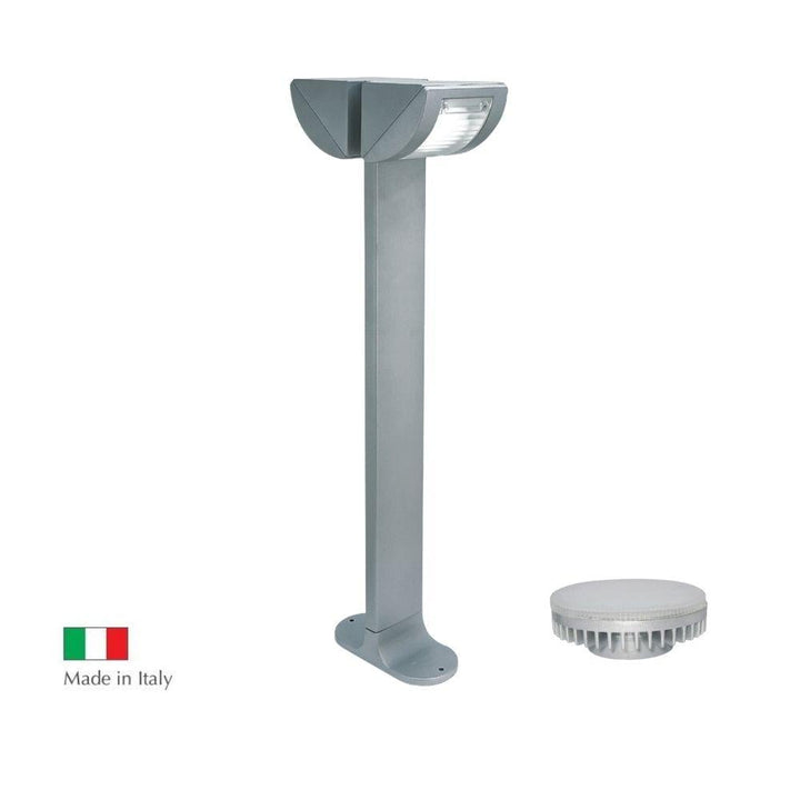 Boluce BL-7381 INTRO STELO - Exterior Small 600mm 2x6W LED Twin Bollard Light IP55 Silver 3000K-Boluce-Ozlighting.com.au