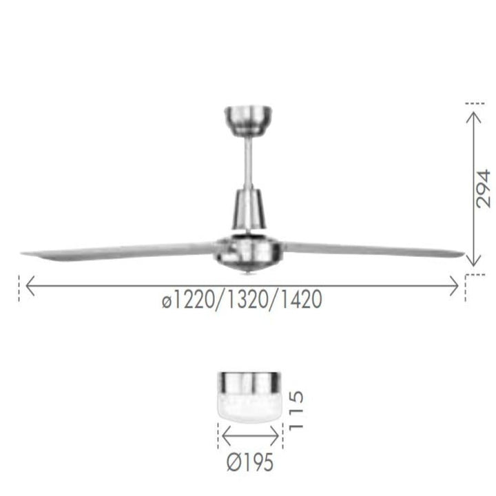 Brilliant ATRIUM - 4 Blade 316 Stainless Steel AC Outdoor Ceiling Fan-Brilliant Lighting-Ozlighting.com.au