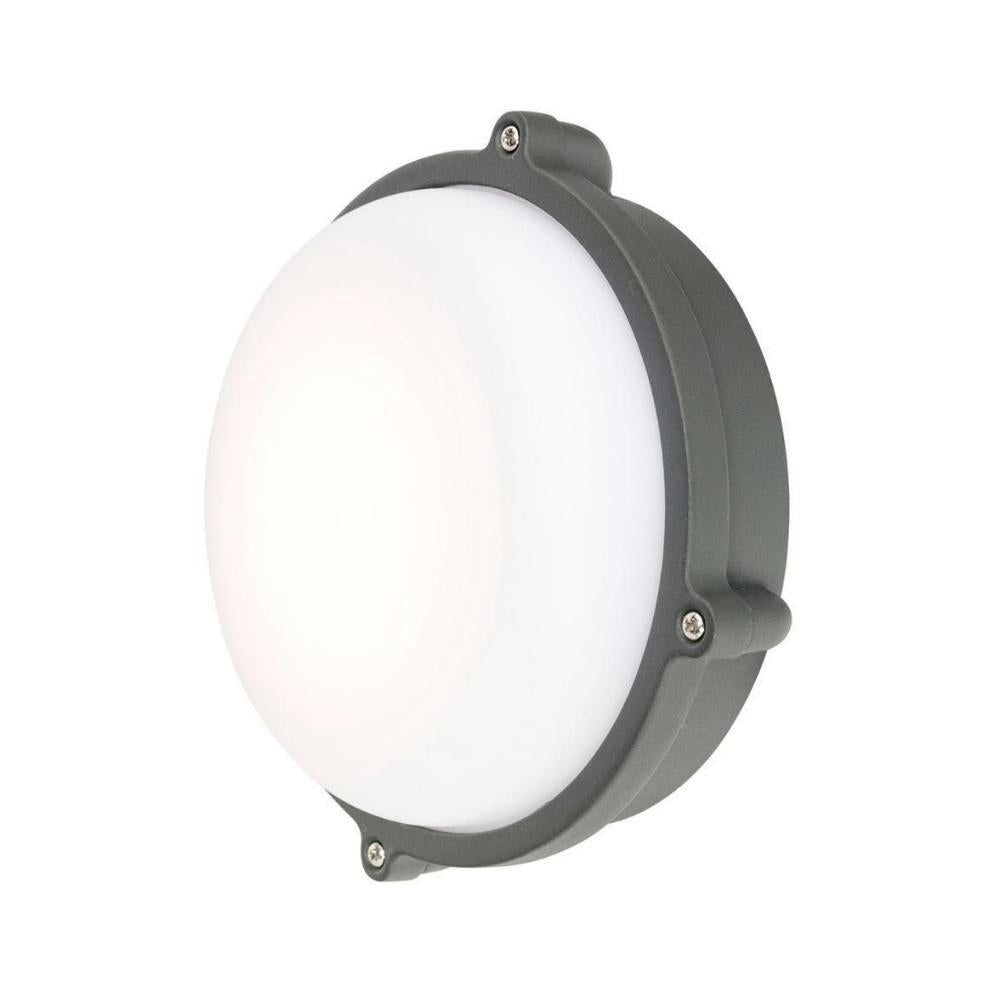 Brilliant DELATITE-S/L - 12W/20W LED Round Bunker Light IP44 Charcoal - 3000K-Brilliant Lighting-Ozlighting.com.au