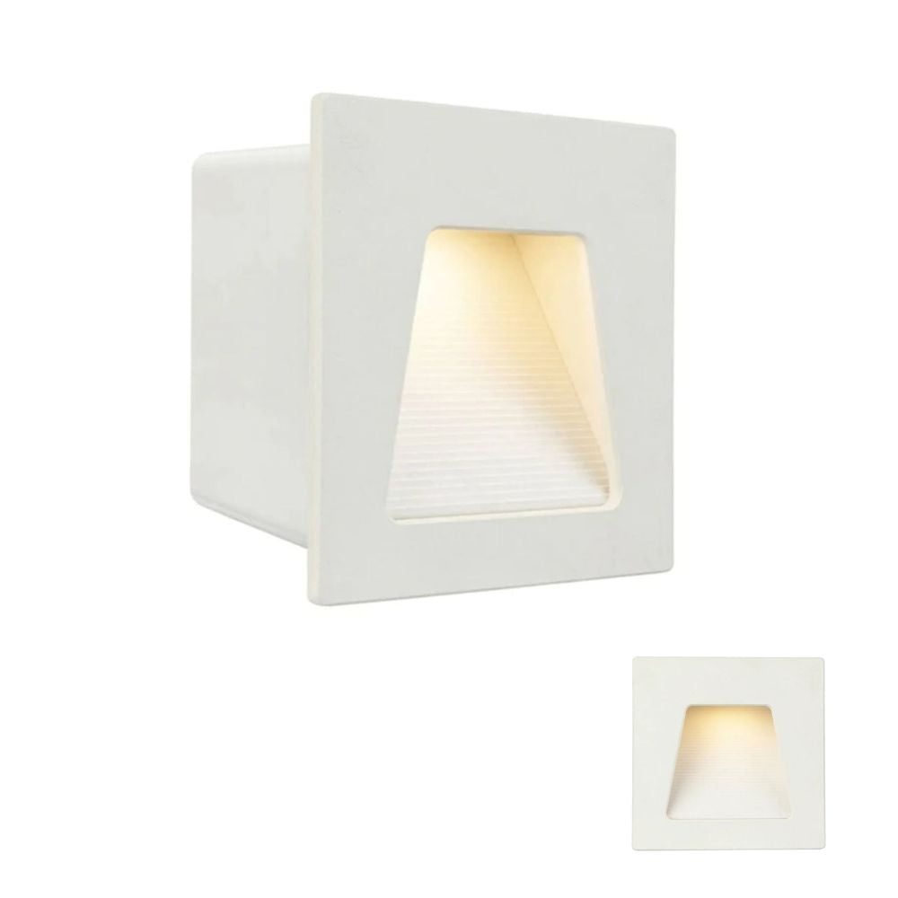 Brilliant EVELYN - 3W LED Square Indoor Recessed Steplight IP20 - 3000K-Brilliant Lighting-Ozlighting.com.au