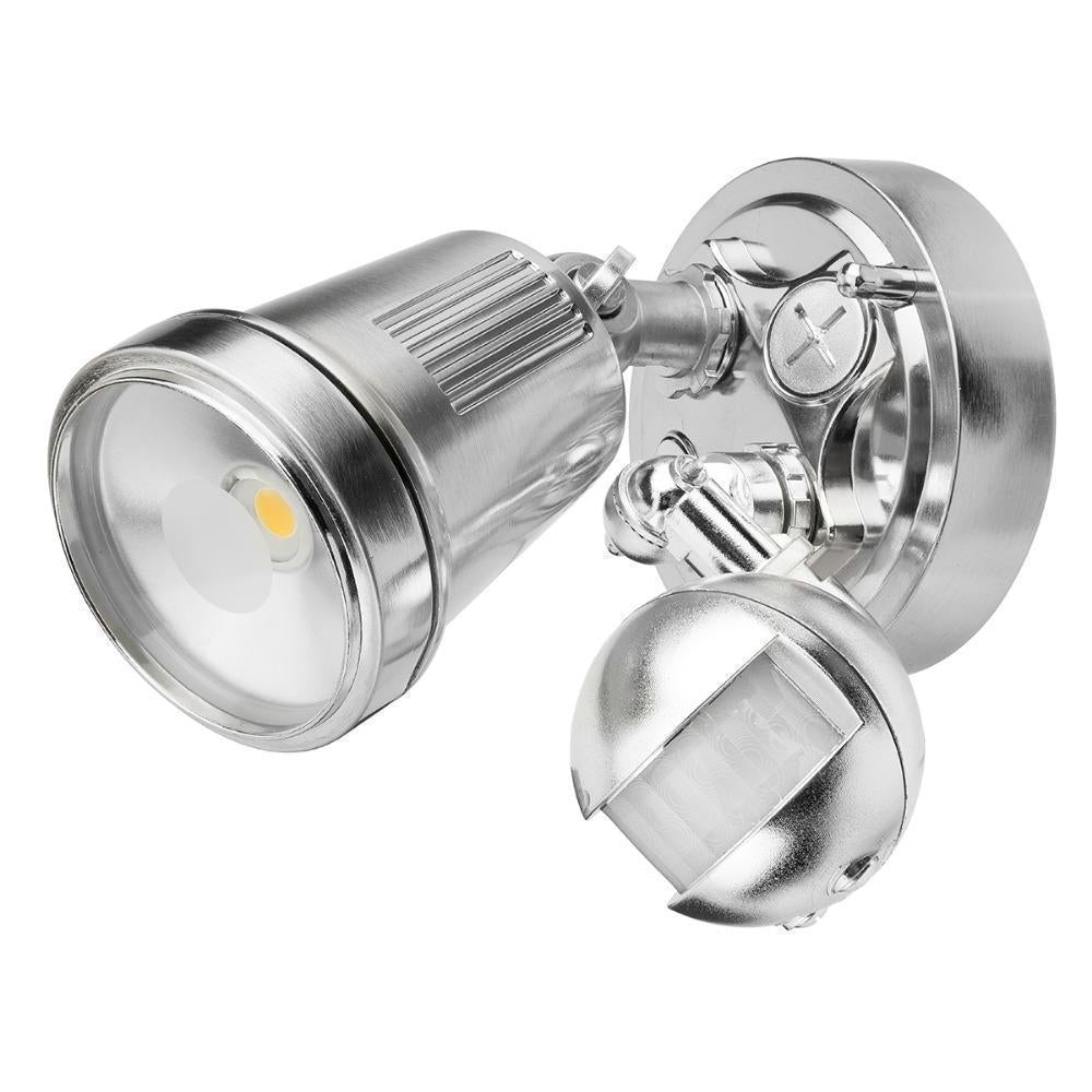 Brilliant HUNTER III - 11W LED Single Head Exterior Spotlight With Sensor IP44 - 4200K-Brilliant Lighting-Ozlighting.com.au