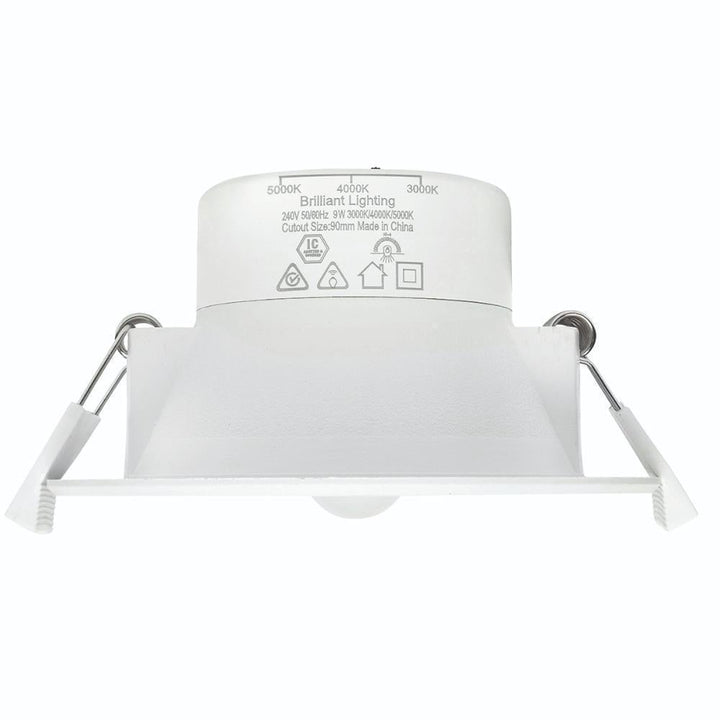 Brilliant LUMASCAN - Round 9W Colour Switchable LED Downlight with PIR Sensor IP44-Brilliant Lighting-Ozlighting.com.au