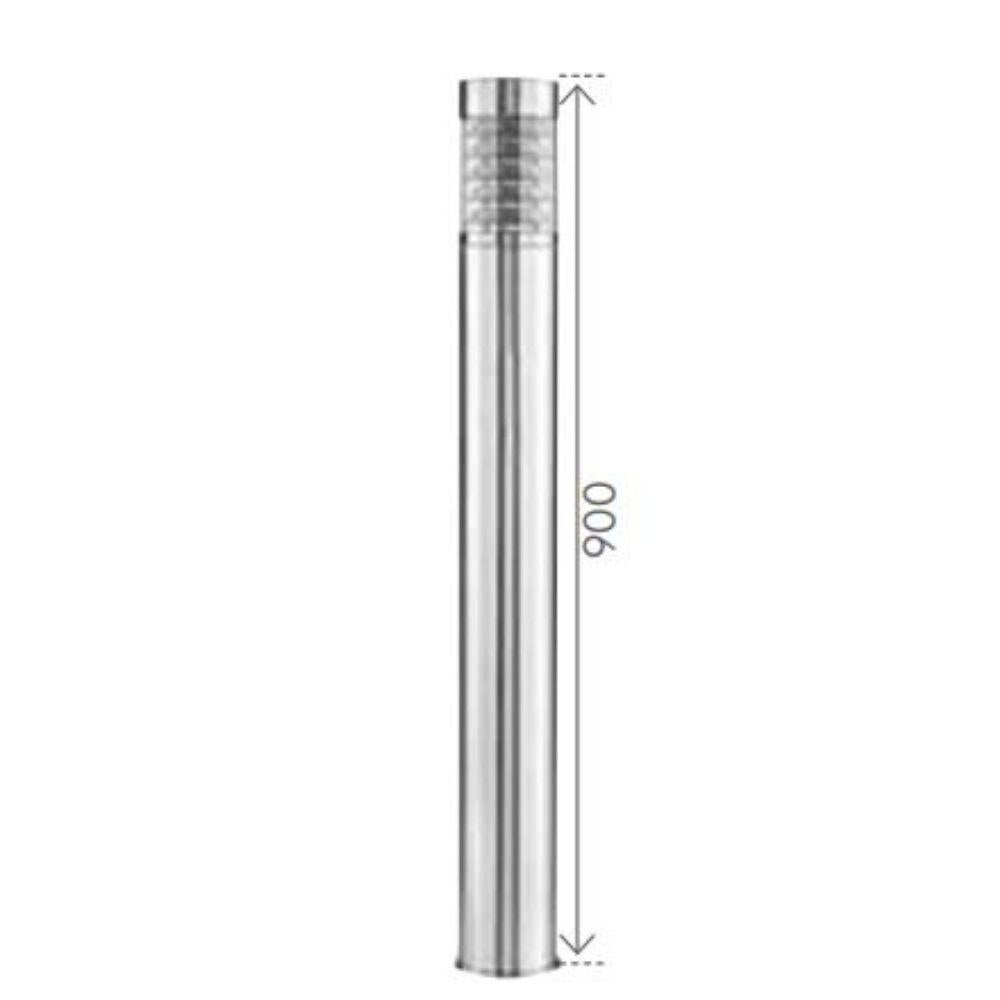 Brilliant PORTICO - Louvred 900mm Stainless Steel Bollard IP44-Brilliant Lighting-Ozlighting.com.au