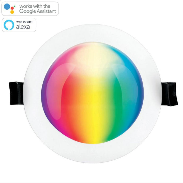 Brilliant PRISM-SMART - 10W LED Smart Wi-Fi RGB+CCT Tuneable Deep Face Downlight IP44-Brilliant Lighting-Ozlighting.com.au