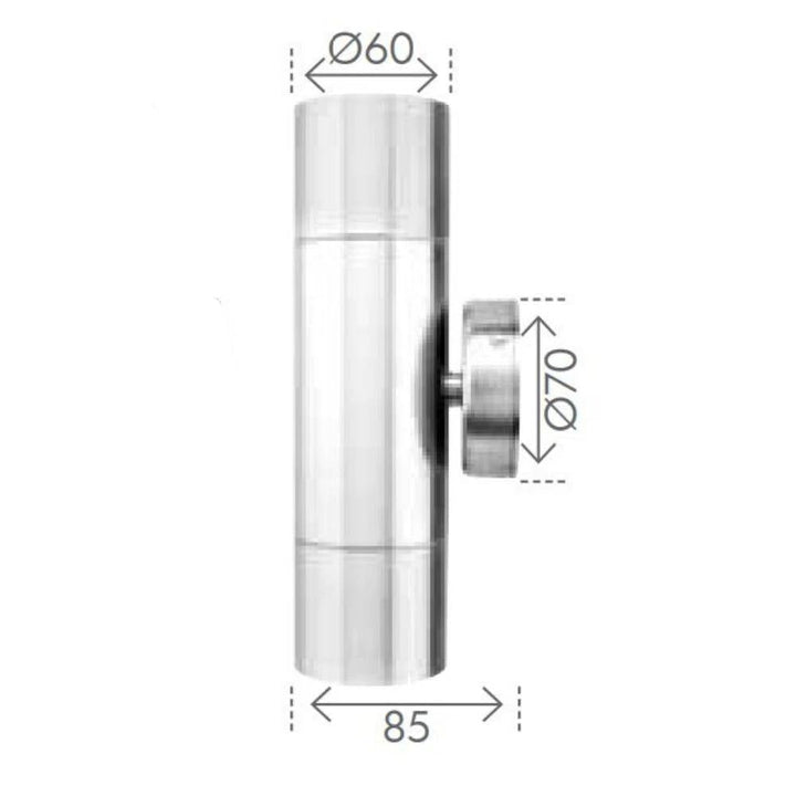 Brilliant SEAFORD-2WB - 2X4W GU10 Up/Down Exterior LED Wall Light IP65-Brilliant Lighting-Ozlighting.com.au