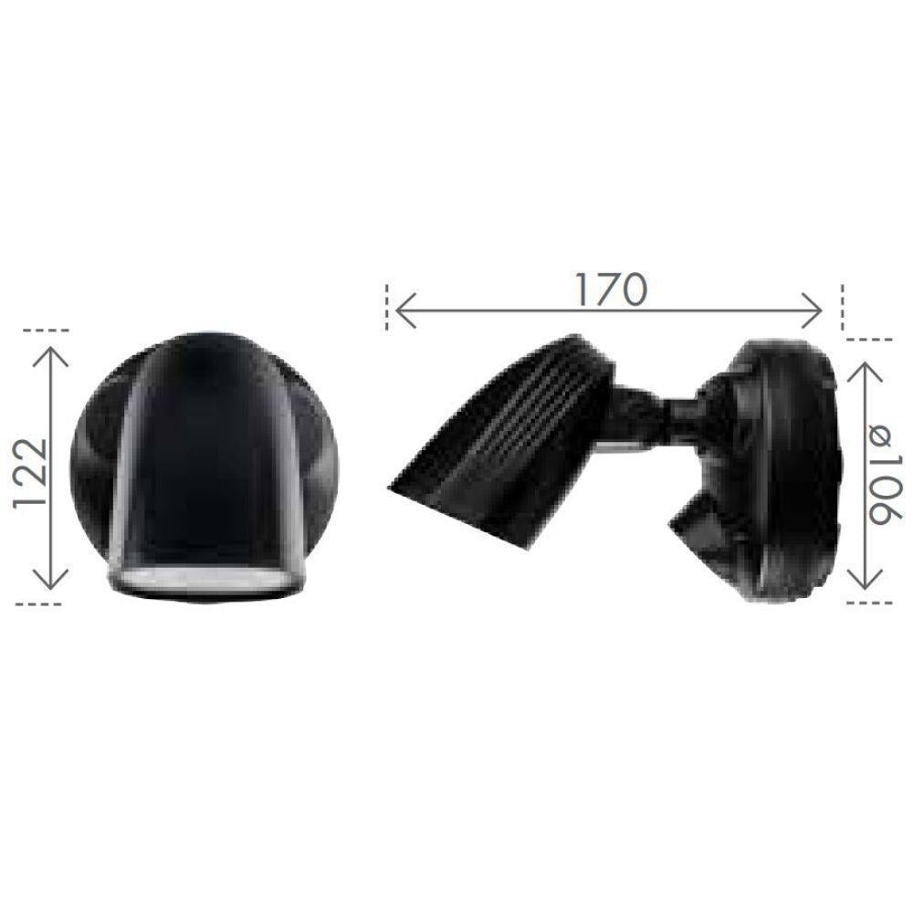 Brilliant SHIELDER - 1x10W LED Single Head Adjustable Exterior PC Spotlight IP54 - 4200K-Brilliant Lighting-Ozlighting.com.au