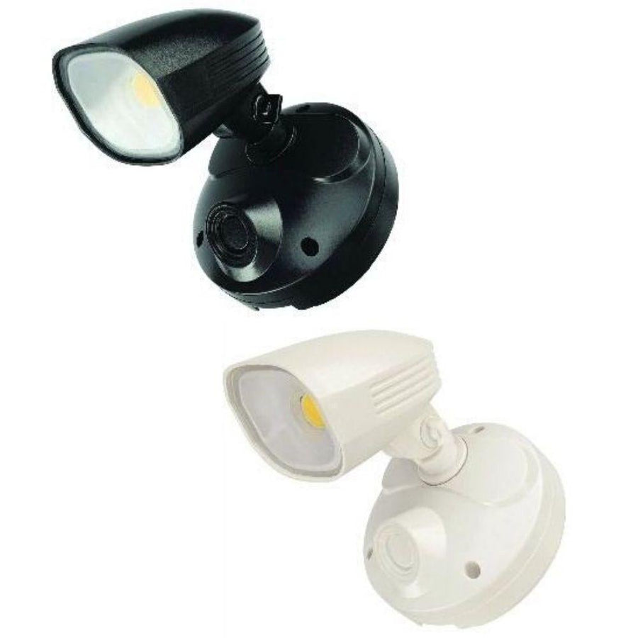 Brilliant SHIELDER - 1x10W LED Single Head Adjustable Exterior PC Spotlight IP54 - 4200K-Brilliant Lighting-Ozlighting.com.au