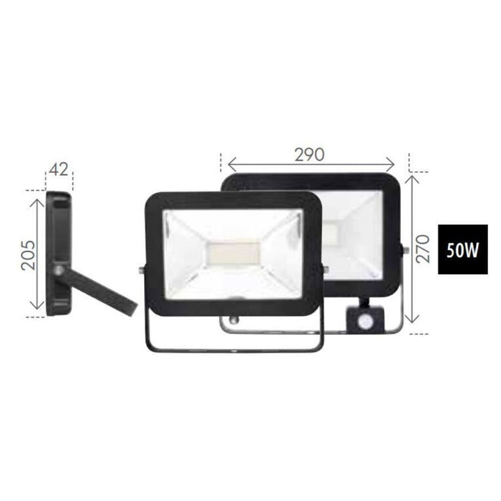 Brilliant STEALTH - 20W/50W LED Slimline Exterior DIY Floodlight IP65 - 4200K-Brilliant Lighting-Ozlighting.com.au