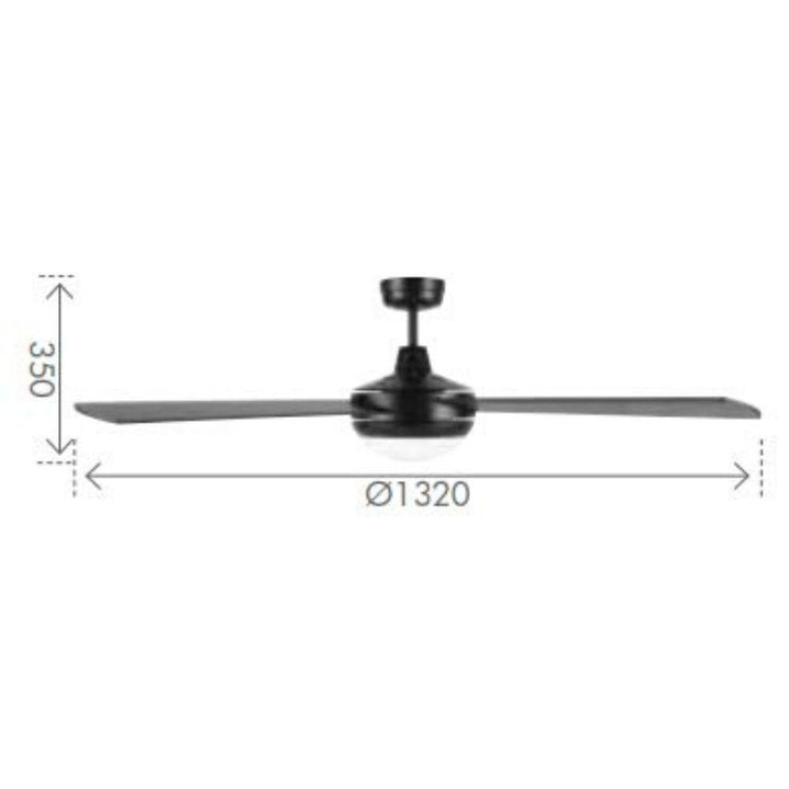 Brilliant TEMPEST - 4 Blade 1300mm Plywood AC Ceiling Fan with tricolour switchable LED Light-Brilliant Lighting-Ozlighting.com.au