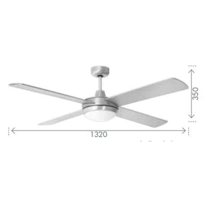 Brilliant TEMPEST DC - 4 Blade 1300mm Plywood DC Ceiling Fan with tricolour switchable LED light-Brilliant Lighting-Ozlighting.com.au