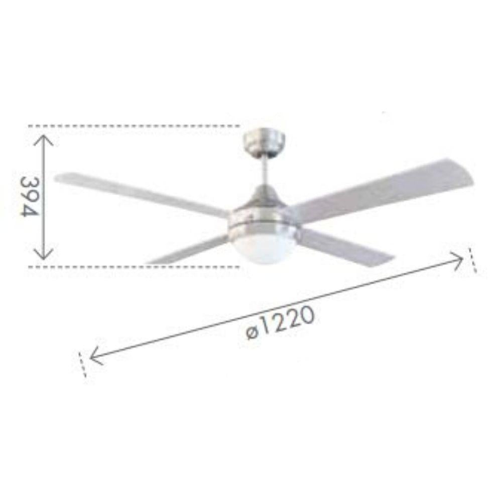 Brilliant TEMPO - 4 Blade 1200mm Plywood AC Ceiling Fan with Light Kit-Brilliant Lighting-Ozlighting.com.au