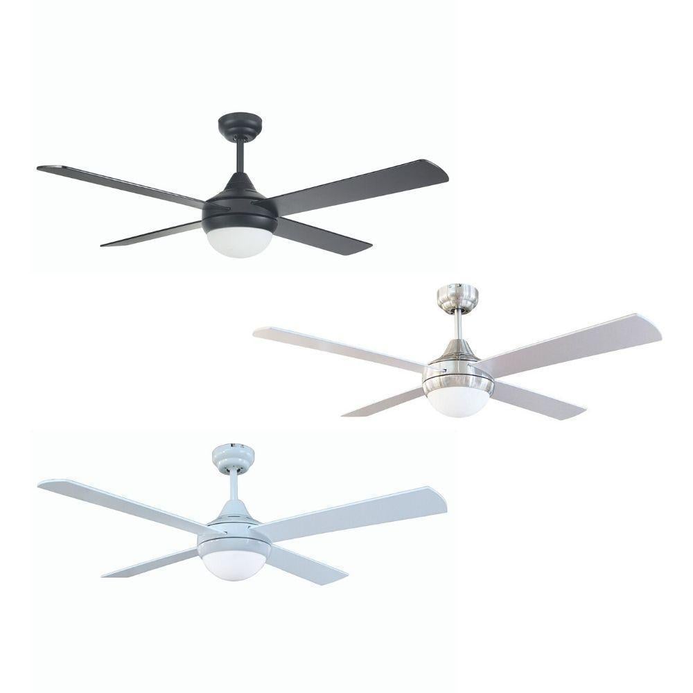 Brilliant TEMPO-52-LIGHT - 4 Blade 1300mm 52" Plywood AC Ceiling Fan With Light-Brilliant Lighting-Ozlighting.com.au