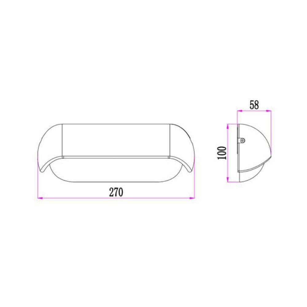 CLA AKEN - 13W LED Modern Exterior Down Only Wall Light IP65 - 3000K-CLA Lighting-Ozlighting.com.au