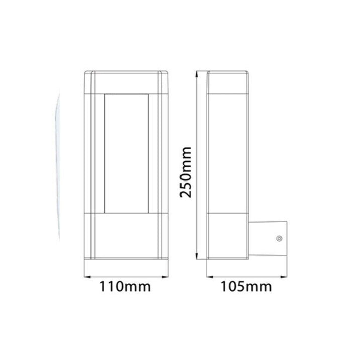 CLA AMUN - 10W LED Modern Exterior Wall Bracket Light IP54 - 3000K-CLA Lighting-Ozlighting.com.au