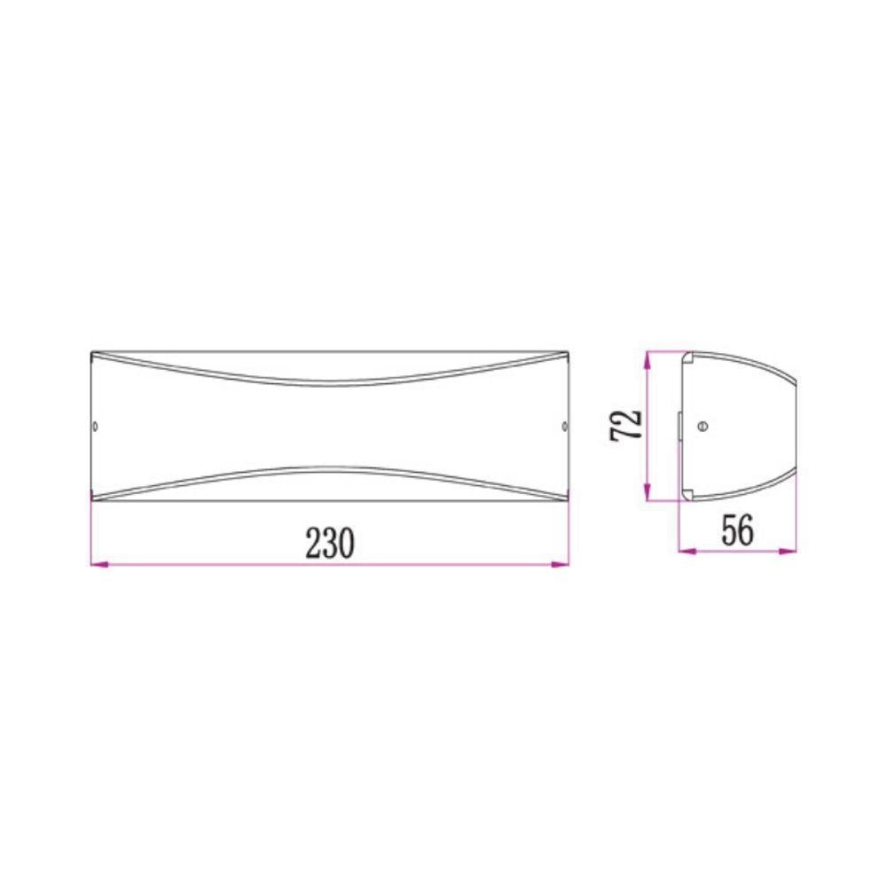 CLA APIS - 10W LED Modern Exterior Up/Down Wall Light IP65 - 3000K-CLA Lighting-Ozlighting.com.au