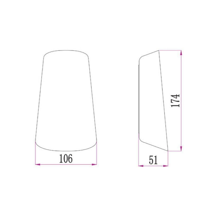 CLA BES - 11W LED Modern Exterior Up/Down Wall Light IP65 - 3000K-CLA Lighting-Ozlighting.com.au