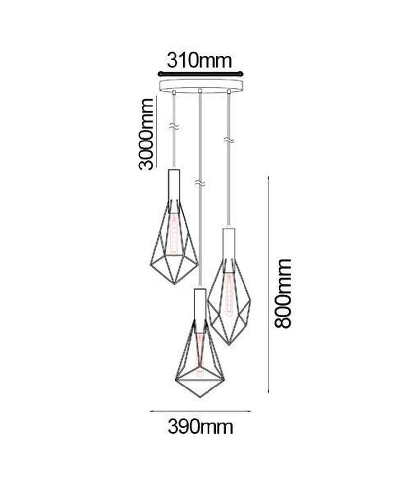 CLA BLACKBAND - 1/3 Light Pendant-CLA Lighting-Ozlighting.com.au