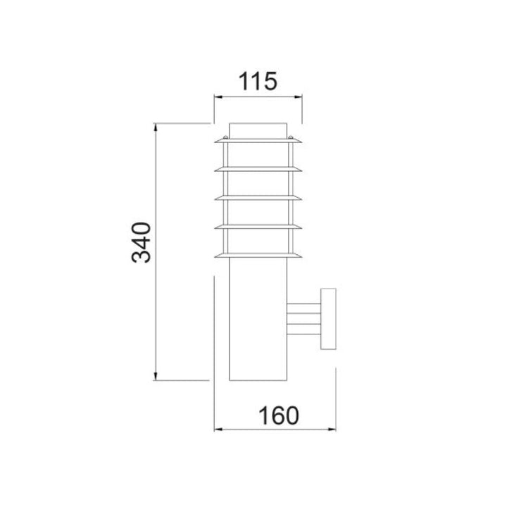 CLA BORDA - 18W Surface Mounted Louvred Wall Light IP44-CLA Lighting-Ozlighting.com.au