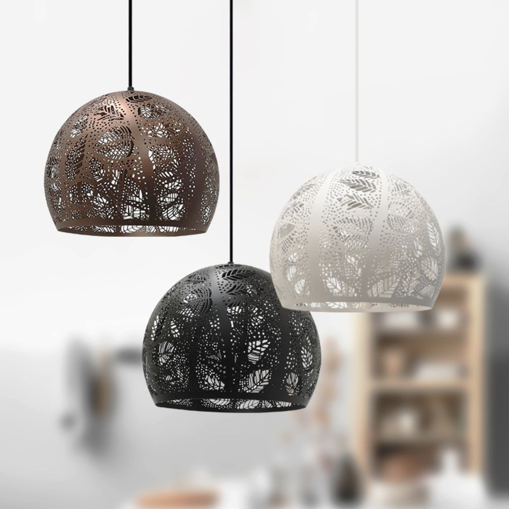 CLA BOTANICA - Embossed Dome Shape Pendant Light-CLA Lighting-Ozlighting.com.au