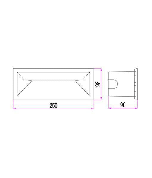 CLA BRICK - 13W LED Exterior Recessed Open/Down Fascia Brick Light IP65 - 3000K-CLA Lighting-Ozlighting.com.au