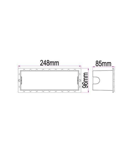 CLA BRICK - 13W LED Exterior Recessed Open/Down Fascia Brick Light IP65 - 3000K-CLA Lighting-Ozlighting.com.au