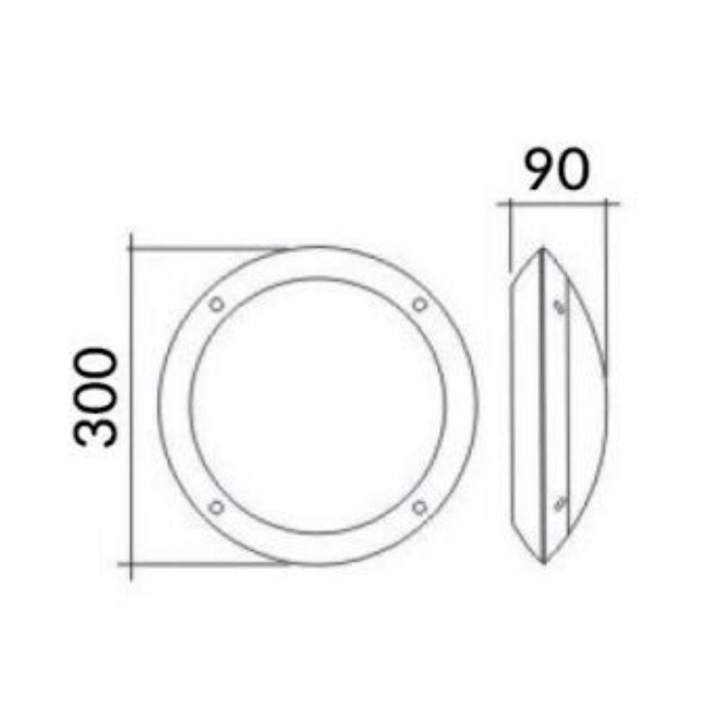 CLA BULK - 12W LED Polycarbonate Exterior Vandal Proof Bunker Light IP66 - 4000K-CLA Lighting-Ozlighting.com.au