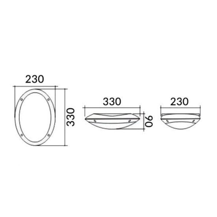 CLA BULK - 12W LED Polycarbonate Exterior Vandal Proof Bunker Light IP66 - 4000K-CLA Lighting-Ozlighting.com.au