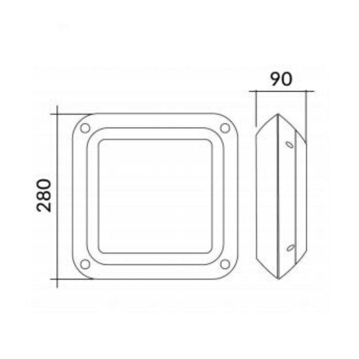 CLA BULK - 12W LED Polycarbonate Exterior Vandal Proof Bunker Light IP66 - 4000K-CLA Lighting-Ozlighting.com.au