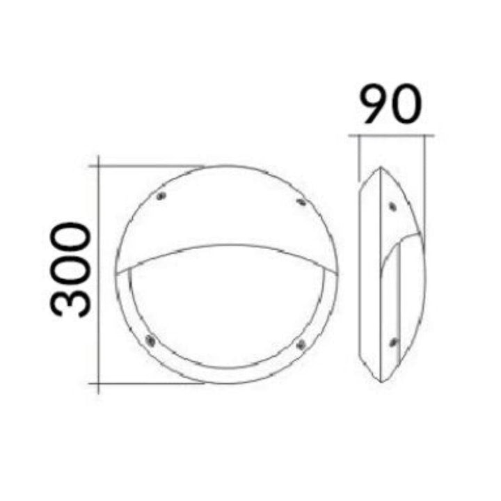 CLA BULK - 12W LED Polycarbonate Exterior Vandal Proof Bunker Light IP66 - 4000K-CLA Lighting-Ozlighting.com.au