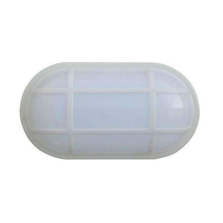 CLA BULK - 20W LED Exterior Plain Oval Bunker Light With Interchangeable Cage Cover IP65-CLA Lighting-Ozlighting.com.au