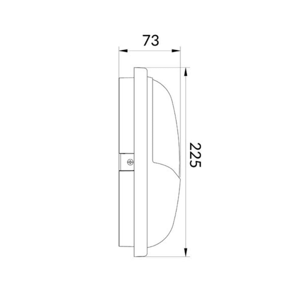 CLA BULK - 20W LED Round Eyelid Exterior LED Polycarbonate Bunker Wall Light IP65-CLA Lighting-Ozlighting.com.au