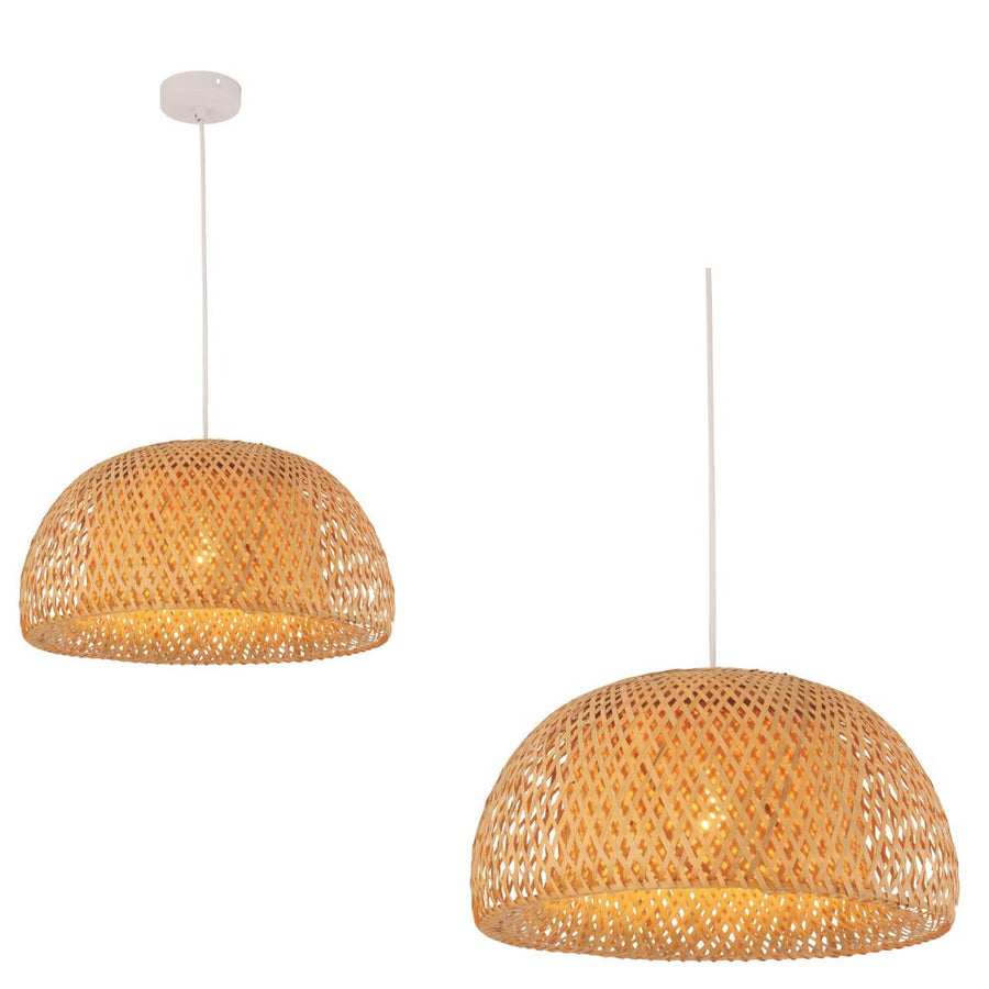 CLA CANASTA - 1 Light Interior Natural Bamboo Pendant Light IP20-CLA Lighting-Ozlighting.com.au