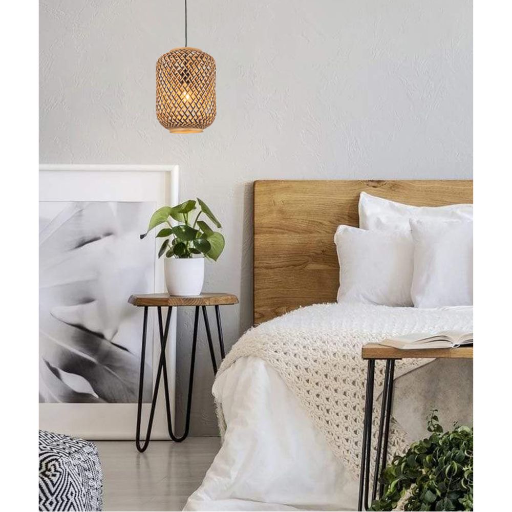 CLA CESTA - 1 Light Interior Cylinder Bamboo Cage Pendant Light IP20-CLA Lighting-Ozlighting.com.au