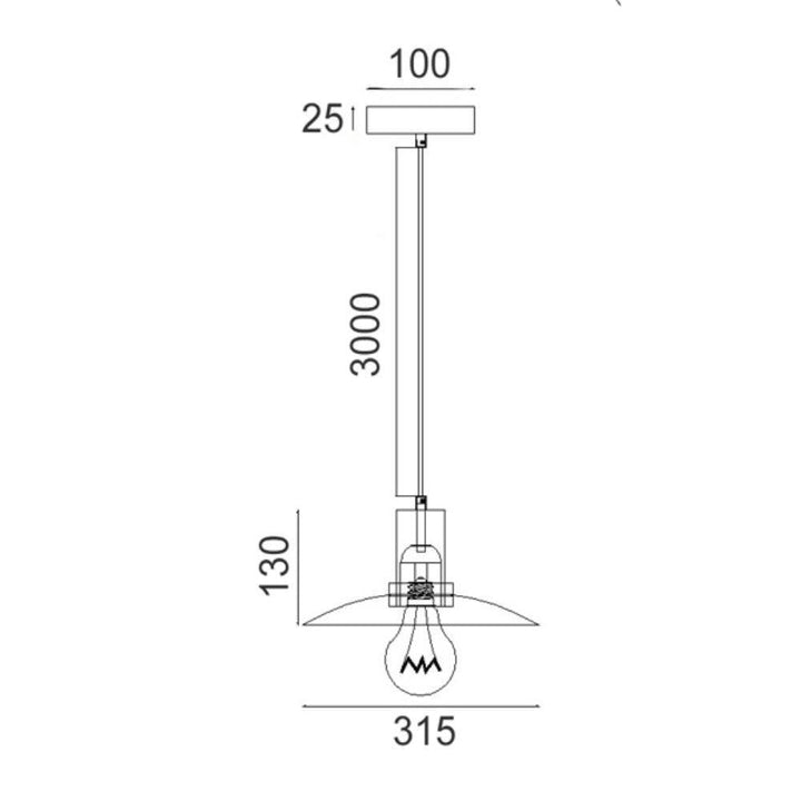 CLA CHAPEAU - 1 Light Pendant-CLA Lighting-Ozlighting.com.au