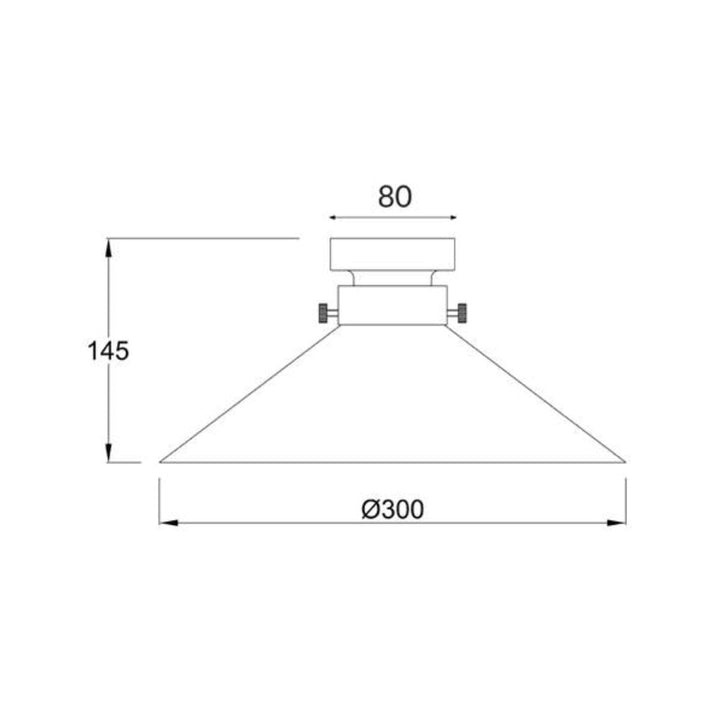 CLA DIYBAT - DIY Batten Fix Holder Cover Large Cone Shape Glass Ceiling Light Shade Only-CLA Lighting-Ozlighting.com.au