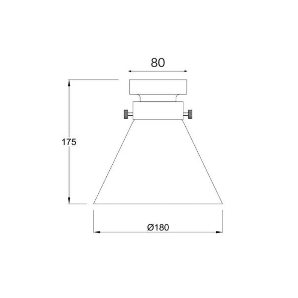 CLA DIYBAT - DIY Batten Fix Holder Cover Small Cone Shape Glass Ceiling Light Shade Only-CLA Lighting-Ozlighting.com.au