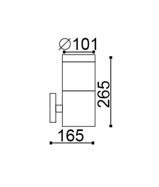 CLA ELANORA - Modern Exterior Louvred Wall Bracket Light IP44 - 304 Stainless Steel-CLA Lighting-Ozlighting.com.au