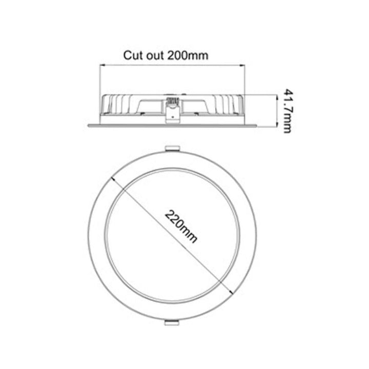 CLA GALTRI - 10W/12W/20W/25W LED Tri-Colour Dimmable Round Deep Face Downlight IP44-CLA Lighting-Ozlighting.com.au