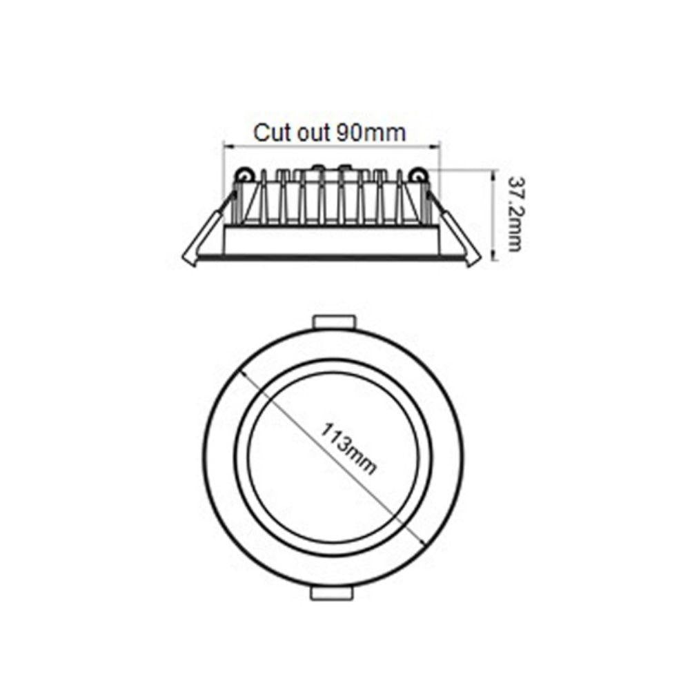 CLA GALTRI - 10W/12W/20W/25W LED Tri-Colour Dimmable Round Deep Face Downlight IP44-CLA Lighting-Ozlighting.com.au