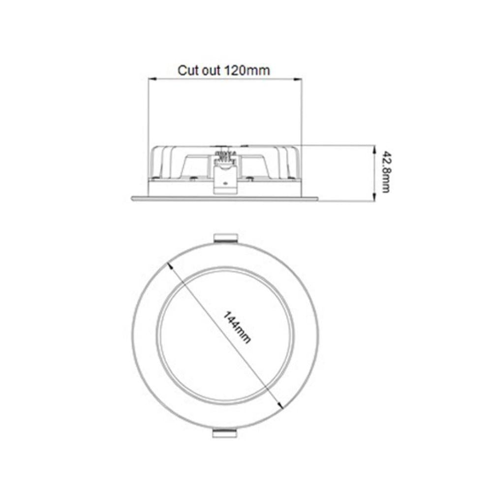 CLA GALTRI - 10W/12W/20W/25W LED Tri-Colour Dimmable Round Deep Face Downlight IP44-CLA Lighting-Ozlighting.com.au