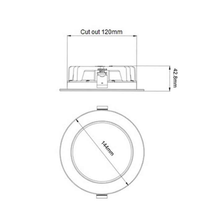 CLA GALTRI - 10W/12W/20W/25W LED Tri-Colour Dimmable Round Deep Face Downlight IP44-CLA Lighting-Ozlighting.com.au