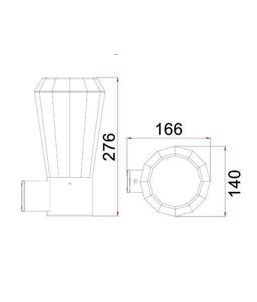 CLA GEB - 13W LED Modern Exterior Wall Bracket Light IP54 Dark Grey - 3000K-CLA Lighting-Ozlighting.com.au