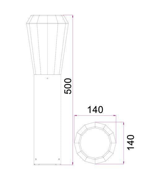 CLA GEB - Exterior LED Bollard IP54 - 3000K-CLA Lighting-Ozlighting.com.au