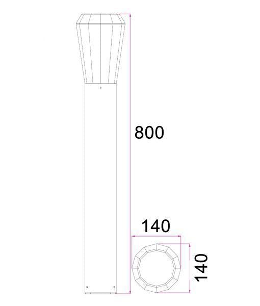 CLA GEB - Exterior LED Bollard IP54 - 3000K-CLA Lighting-Ozlighting.com.au