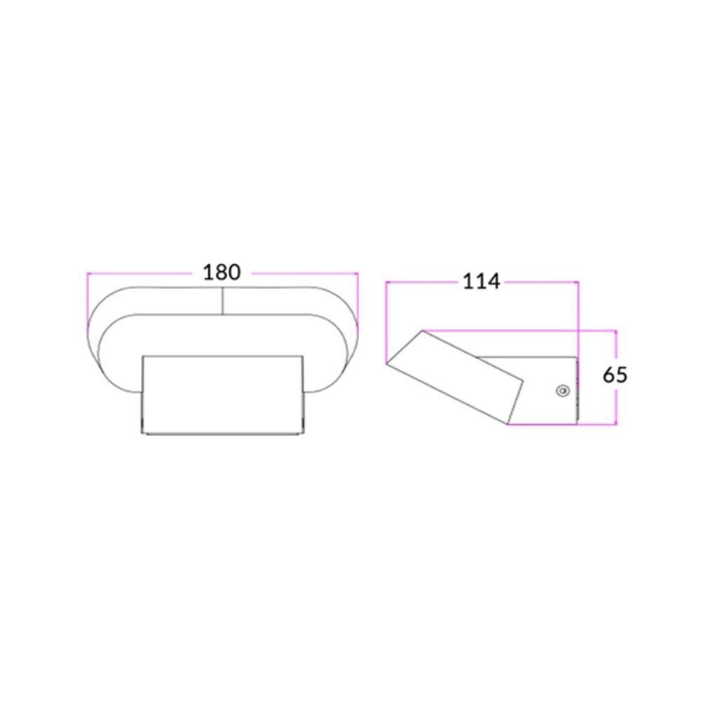 CLA GLANS - 7W/13W LED Modern Exterior Small/Large Downward Wall Bracket Light IP65 - 3000K-CLA Lighting-Ozlighting.com.au